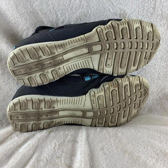 Focus Womens Size 8 Black Turquoise Lace Up Running Shoes Sneakers - Picture 6 of 7